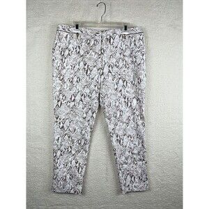 Calvin Klein Pants Size 16 Ankle Length With Snake Skin Print Zip Front Pockets